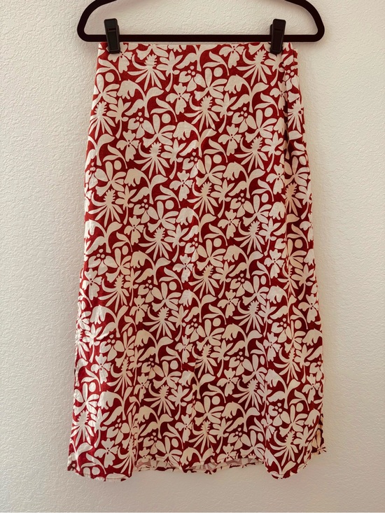 Marine Layer Dresses & Skirts - Marine Layer Ryan Floral Midi Slip Skirt Terracotta Ivory